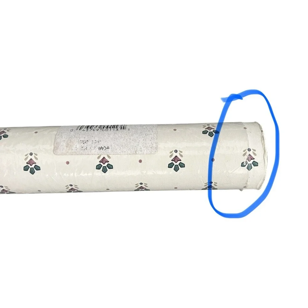 Vintage‎ Borden Wallpaper Vinyl Wallcovering Floral Country Kitchen Cottagecore